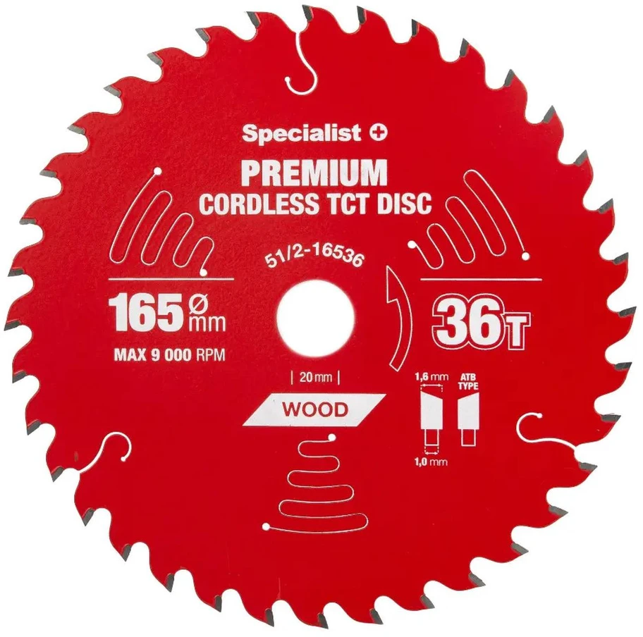 Medžio pjovimo diskas SPECIALIST+ Premium Demolition, 165 x 1,6 x 20 mm, 24 dantų, 18°, TCT