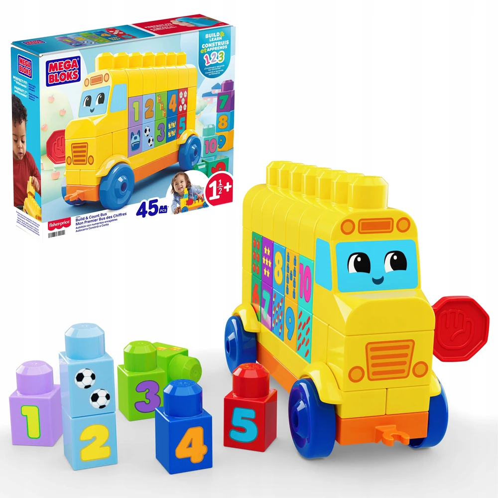 Mattel MEGA BLOKS konstravimo ir skaičiavimo autobusas (JKG34)
