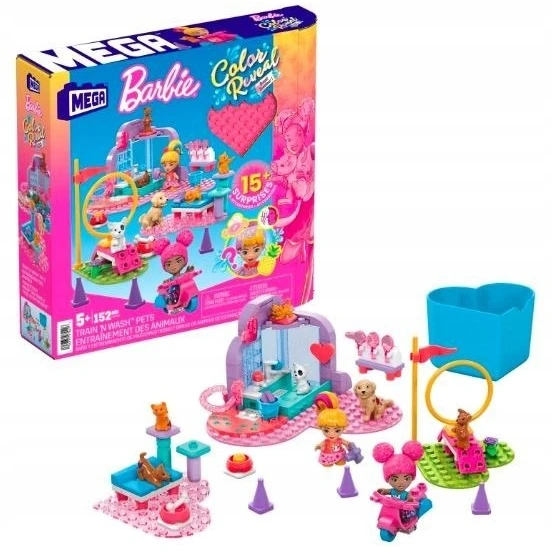 Mega Bloks Barbie Mega Klocki Trening i pielęgnacja zwierząt