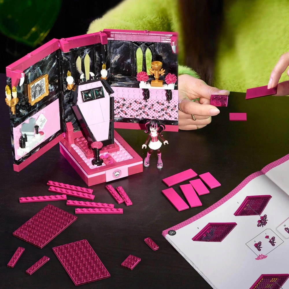 Mega Bloks Konstruktorius Monster High: Draculauros knygų kripta, 302 dalys