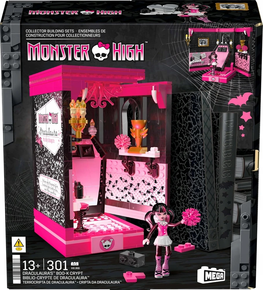 Mega Bloks Konstruktorius Monster High: Draculauros knygų kripta, 302 dalys