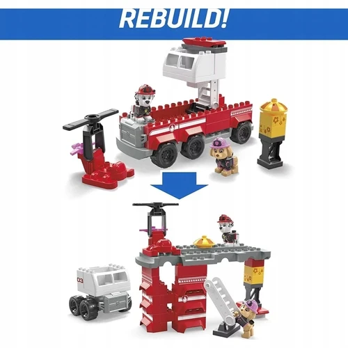 Pow Patrol Mega Bloks rinkinys „Maršalo gaisrinės sunkvežimis“