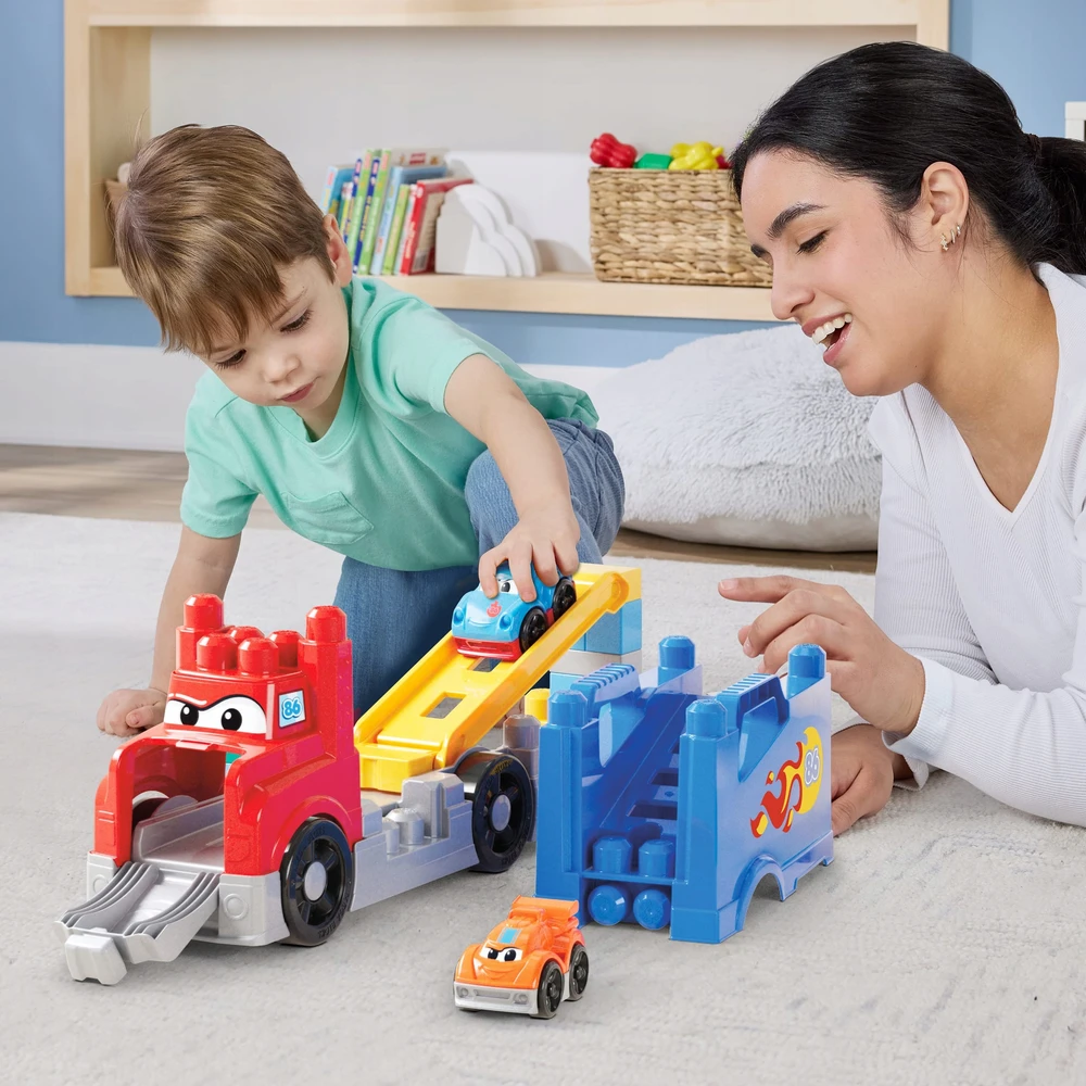 Mattel MEGA BLOKS konstruktorius – sunkvežimis su trasa (JFR29)