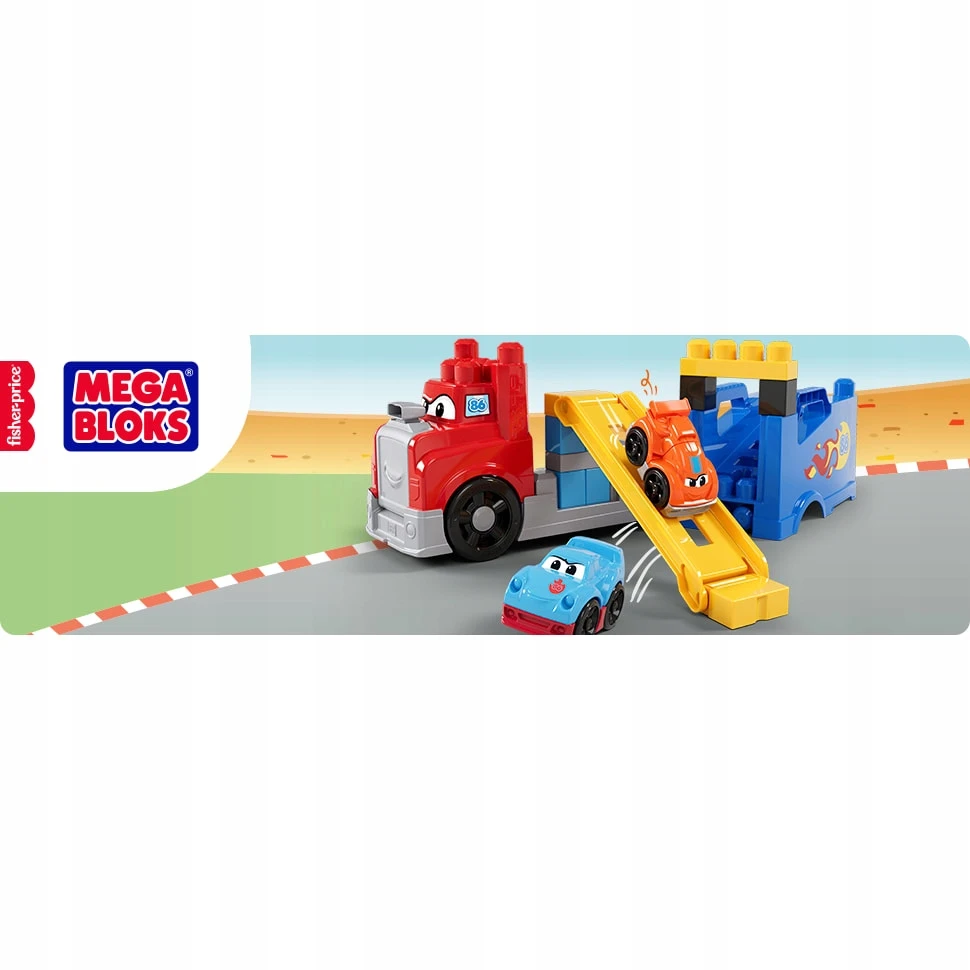Mattel MEGA BLOKS konstruktorius – sunkvežimis su trasa (JFR29)