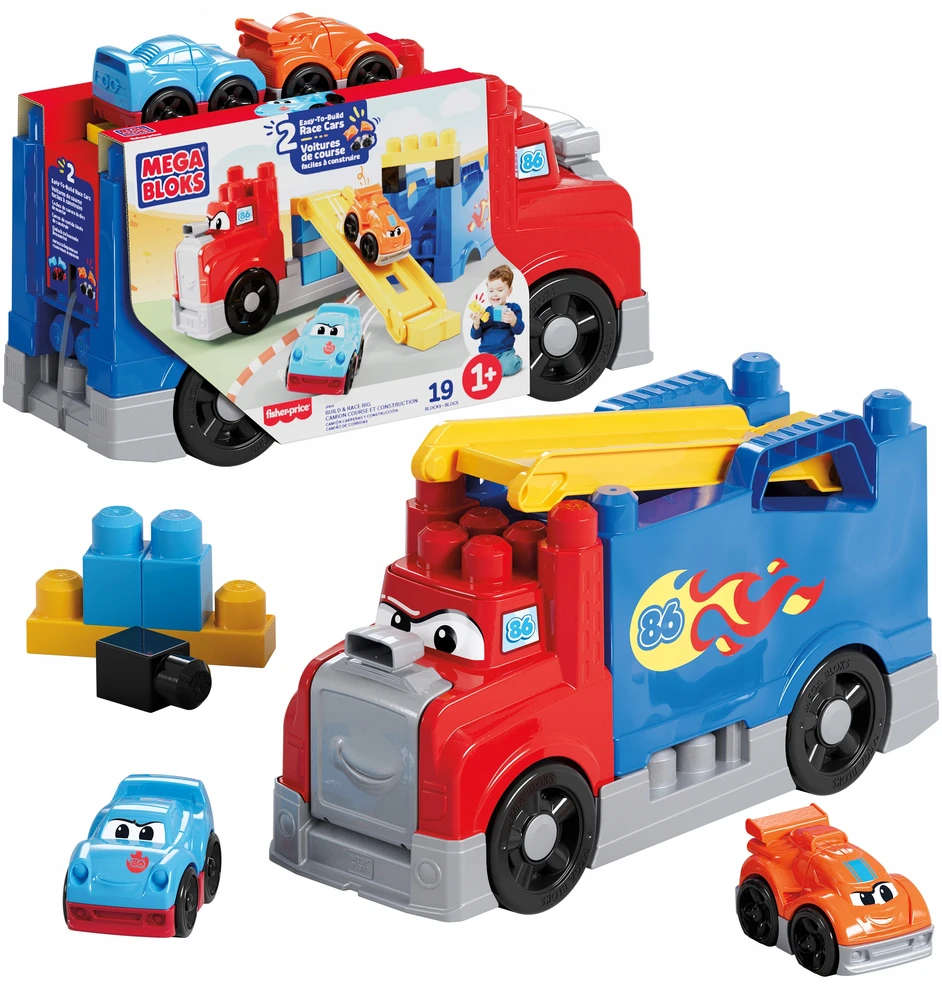Mattel MEGA BLOKS konstruktorius – sunkvežimis su trasa (JFR29)