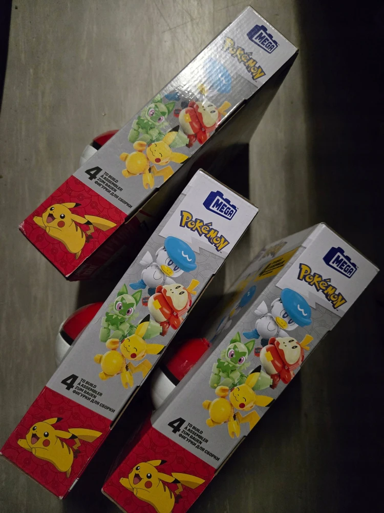 Mega Construx Mega Pokemon Pikachu Quaxly Fuecoco Sprigatito HPX92 blokeliai 79 vnt.