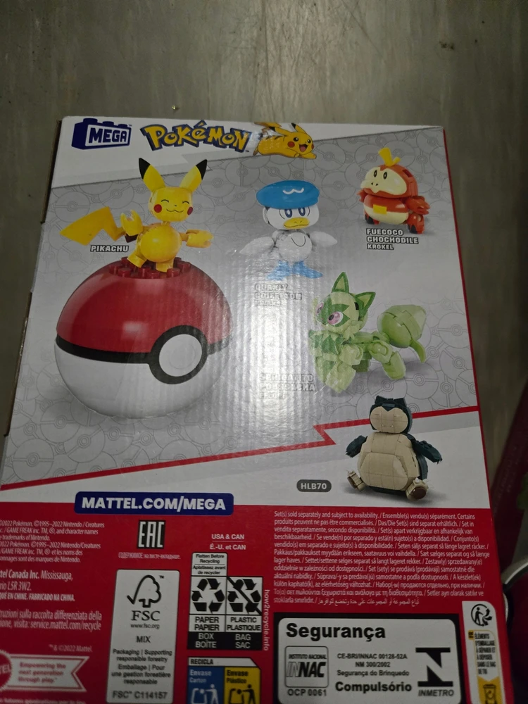 Mega Construx Mega Pokemon Pikachu Quaxly Fuecoco Sprigatito HPX92 blokeliai 79 vnt.