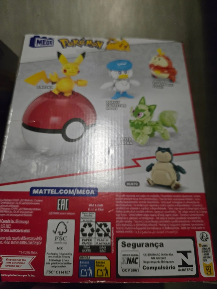 Mega Construx Mega Pokemon Pikachu Quaxly Fuecoco Sprigatito HPX92 blokeliai 79 vnt.