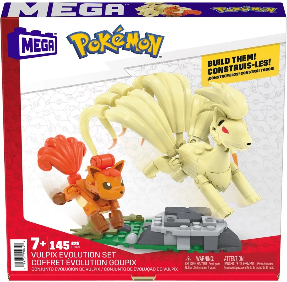 Mega Construx MEGA Pokémon Vulpix plastikinių blokelių evoliucija