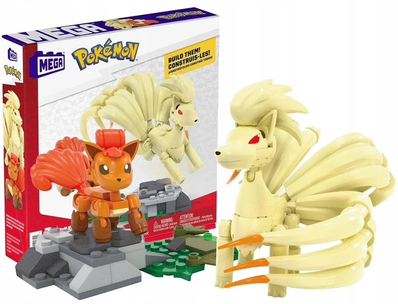 Mega Construx MEGA Pokémon Vulpix plastikinių blokelių evoliucija