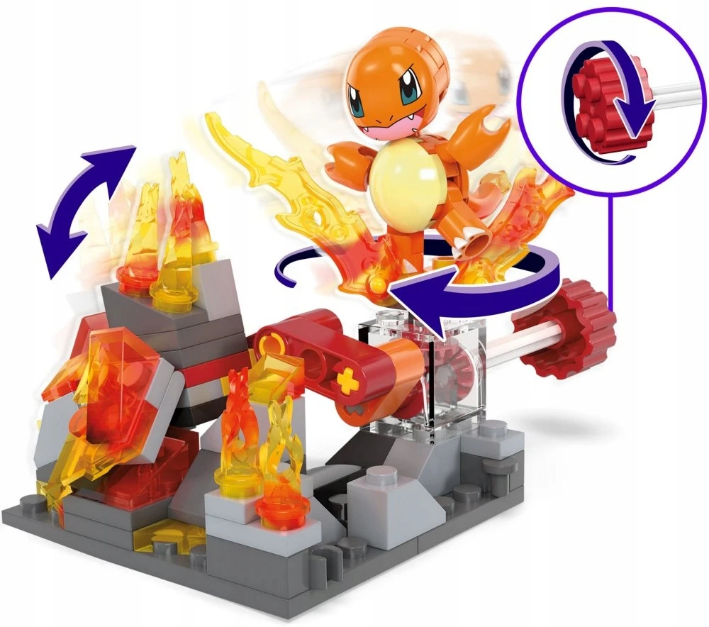 Mattel Mega Construx Pokémon: Ugnies ataka Charmander, 81 detali