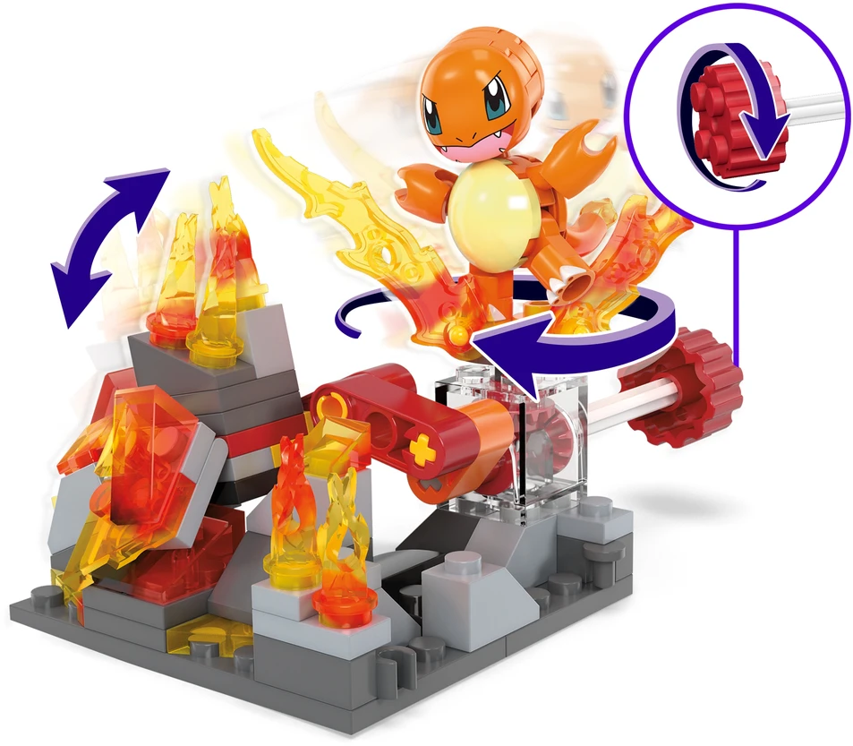 Mattel Mega Construx Pokémon: Ugnies ataka Charmander, 81 detali