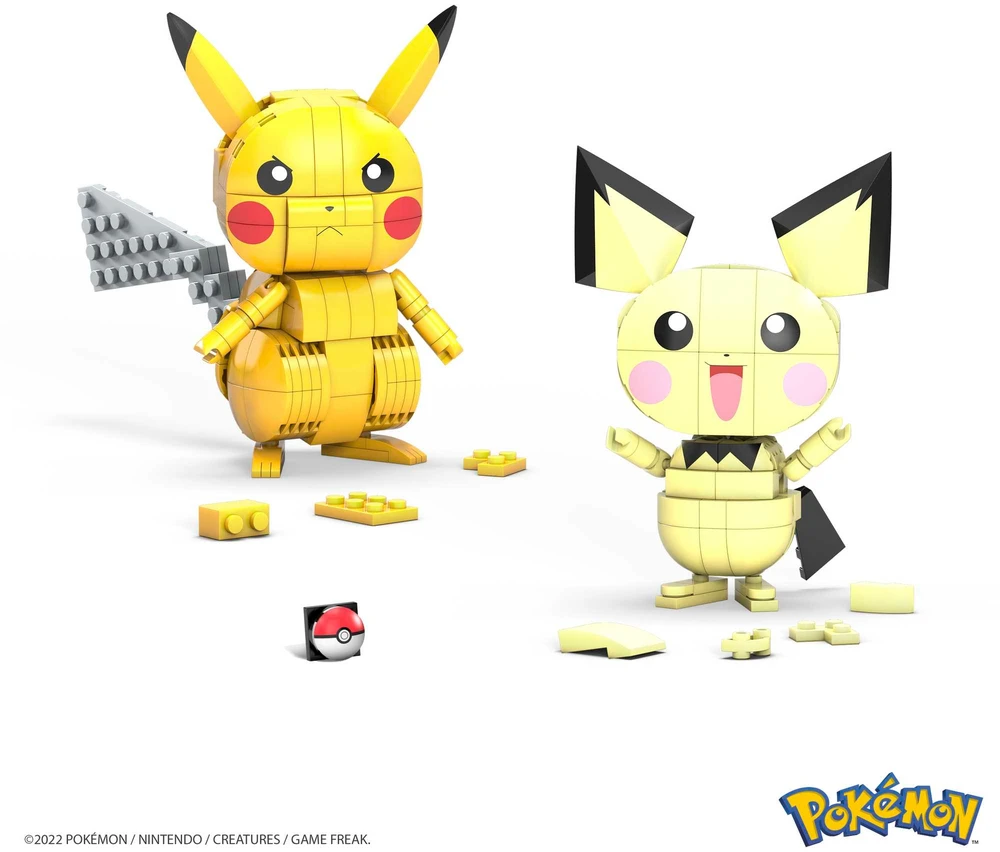 Mega Bloks Mega Construx. Pokemonai. Pikachu, Pichu, Raichu Mega Construx
