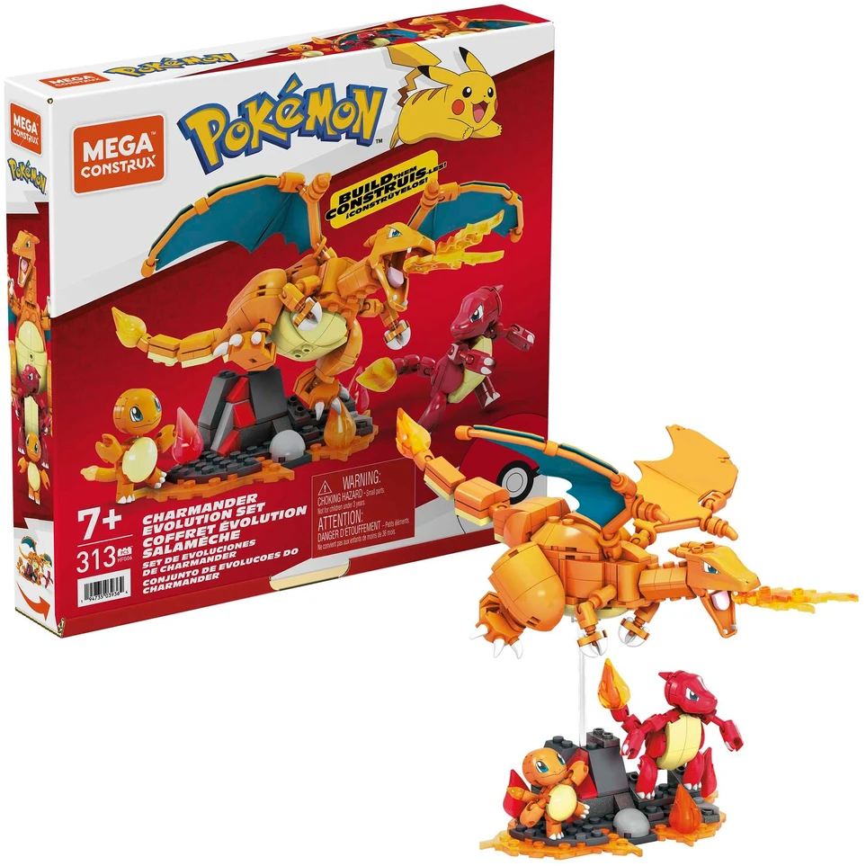 Mattel „Mega Construx Pokemon“ rinkinys „Charmander evoliucija“