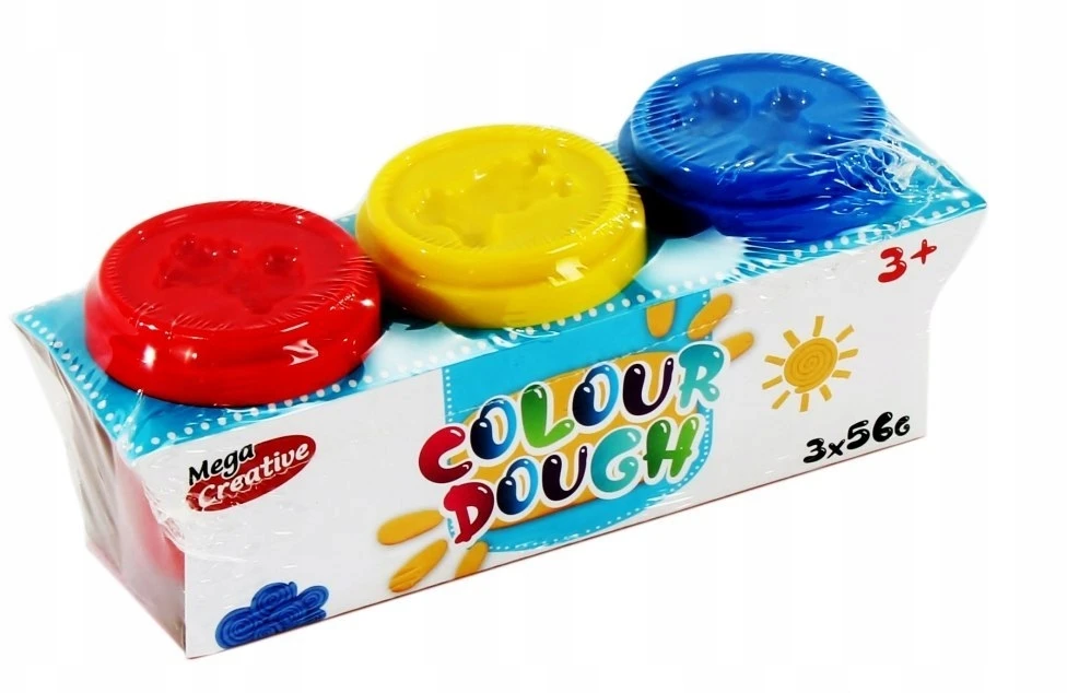 Mega Creative Plastikinė masė. 3 spalvos. Mega kūrybingas