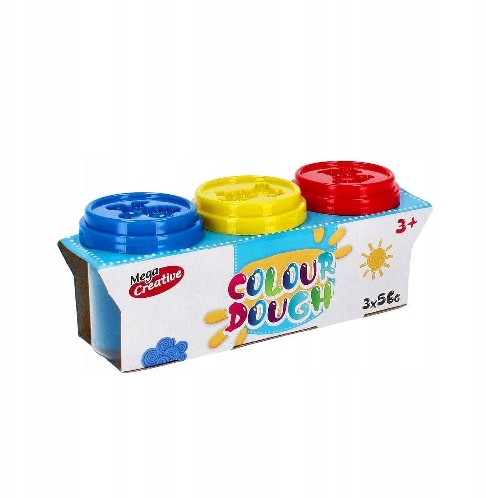 Mega Creative Plastikinė masė. 3 spalvos. Mega kūrybingas