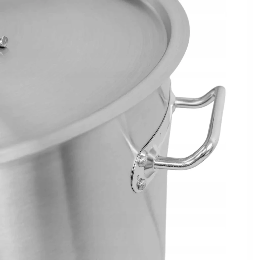 Mega M DIDELIS nerūdijančio plieno indukcinis puodas su dangčiu, 50L, skersmuo. 40 CM STANDARTAS
