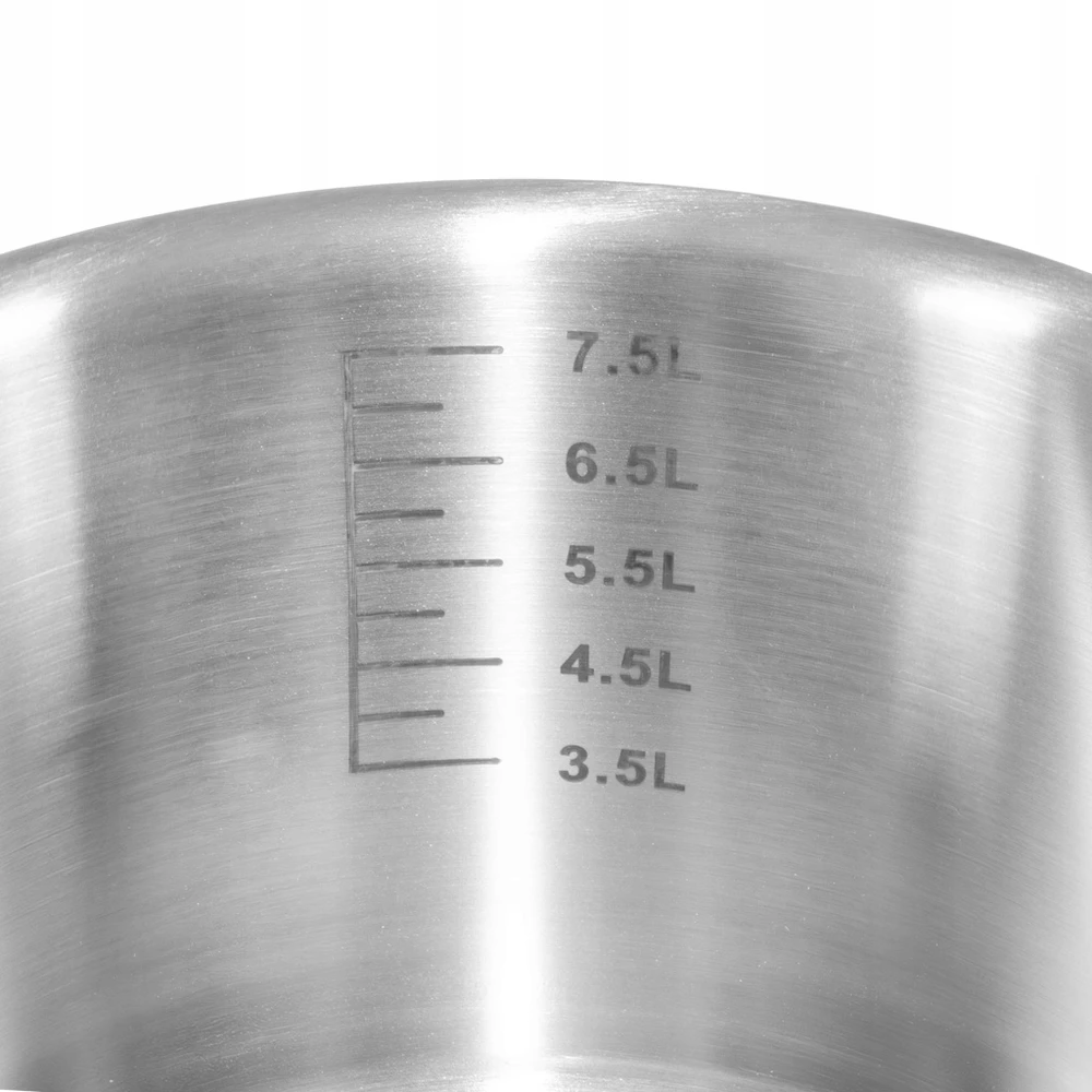 Mega M Nerūdijančio plieno indukcinis puodas su dangčiu, 8L skersmuo. 28 cm STANDARTINIS