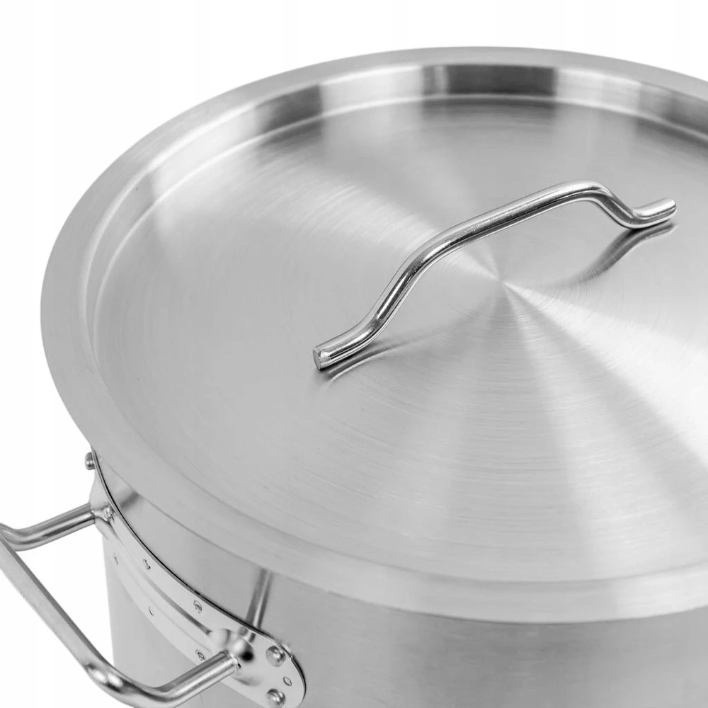 Mega M Nerūdijančio plieno indukcinis puodas su dangčiu, 25L, skersmuo. 32 CM STANDARTAS