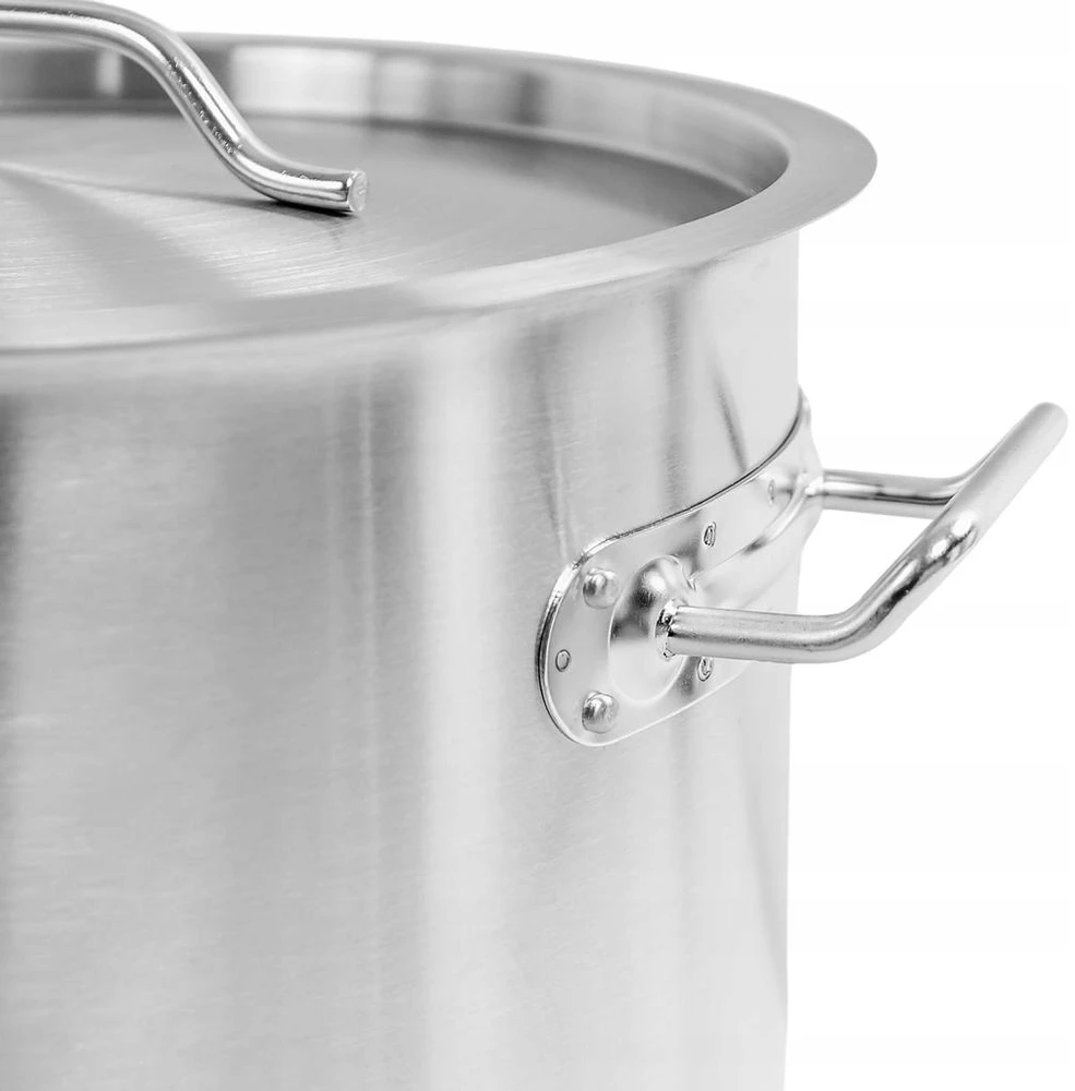 Mega M Nerūdijančio plieno indukcinis puodas su dangčiu, 25L, skersmuo. 32 CM STANDARTAS