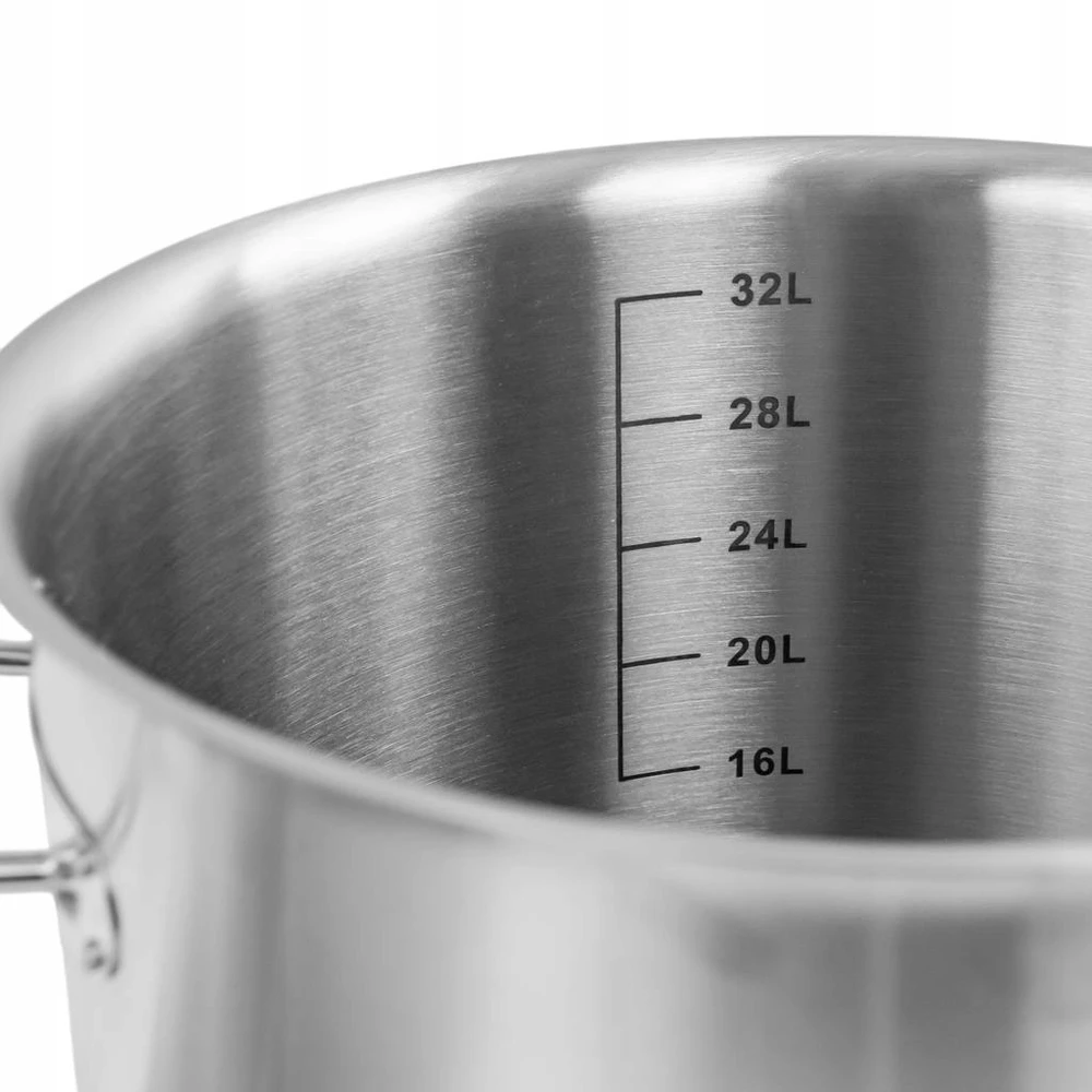 Mega M Nerūdijančio plieno indukcinis puodas su dangčiu 36L 36CM STANDARTAS