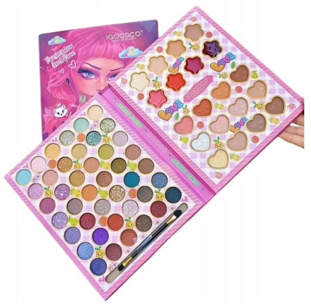 MEGA MAKIAŽO PALETĖ GLITTER GLITTER 62 VIENETAI BRONZINĖS BIZGESIO