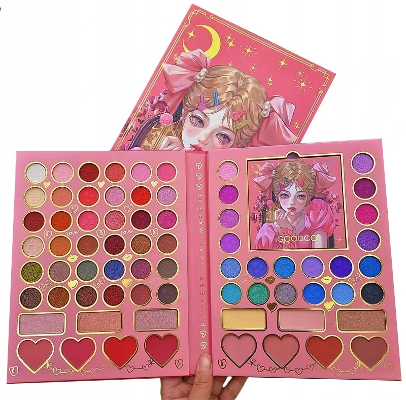 MEGA MAKIAŽO PALETĖ GLITTER GLITTER 70 VIENETLIŲ BRONZINĖS BIZDESIO