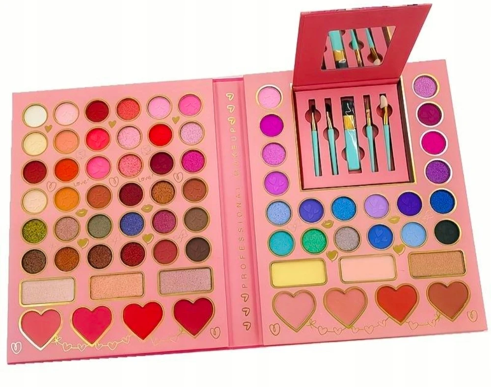 MEGA MAKIAŽO PALETĖ GLITTER GLITTER 70 VIENETLIŲ BRONZINĖS BIZDESIO