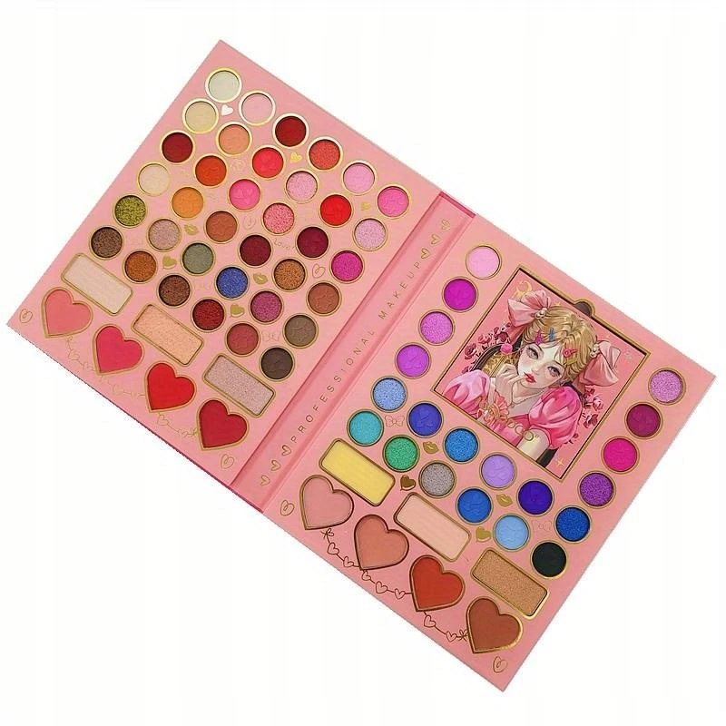 MEGA MAKIAŽO PALETĖ GLITTER GLITTER 70 VIENETLIŲ BRONZINĖS BIZDESIO