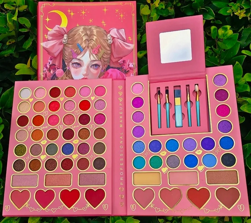 MEGA MAKIAŽO PALETĖ GLITTER GLITTER 70 VIENETLIŲ BRONZINĖS BIZDESIO