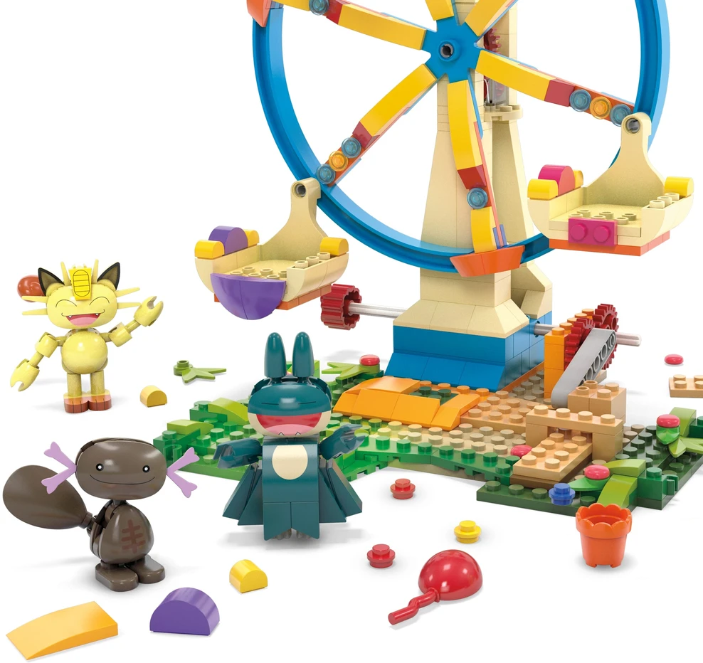 Mattel MEGA - Pokémon konstruktoriaus rinkinys Ferris ratas su figūrėlėmis - 393 detalės (HXF80)
