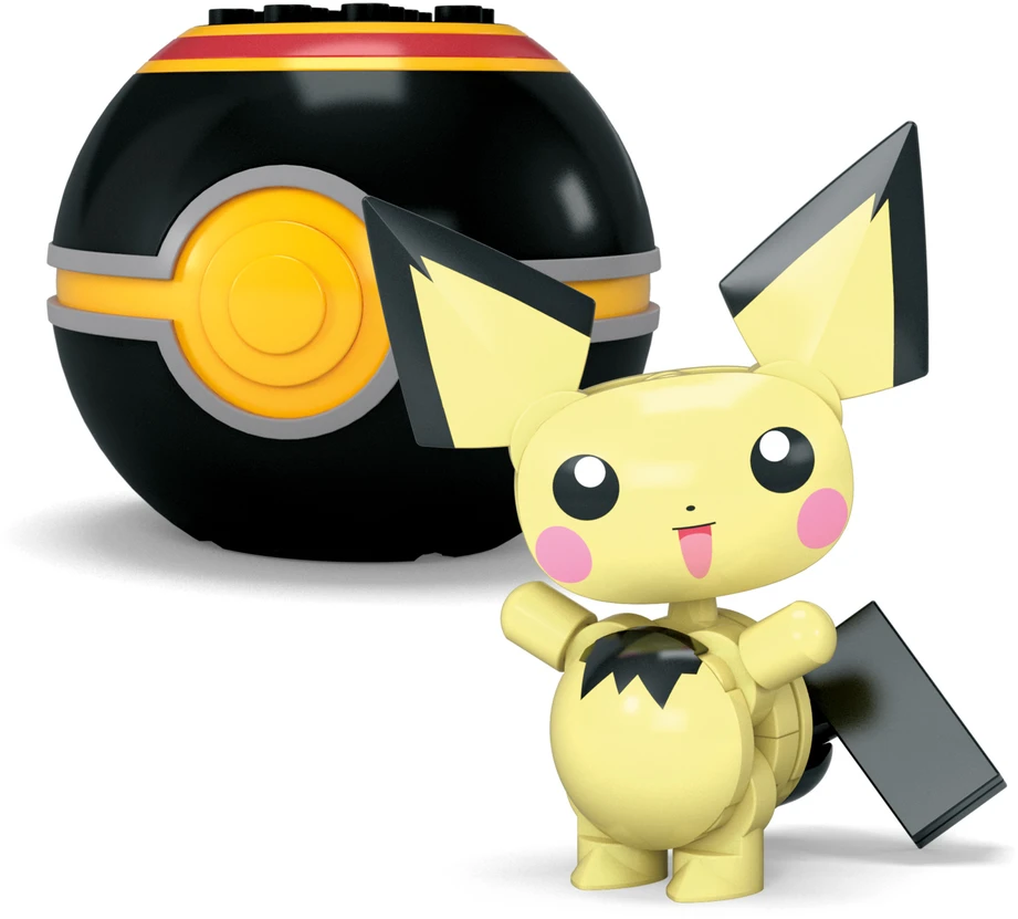 MEGA Pokemon Charmander ir Pichu HXP13 CONSTRUX statybiniai blokeliai