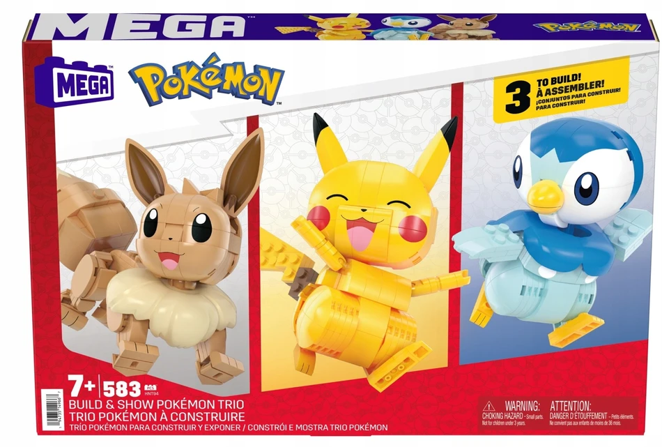 Mega Pokemon - Trio Pokemonów do zbudowania 3-pak