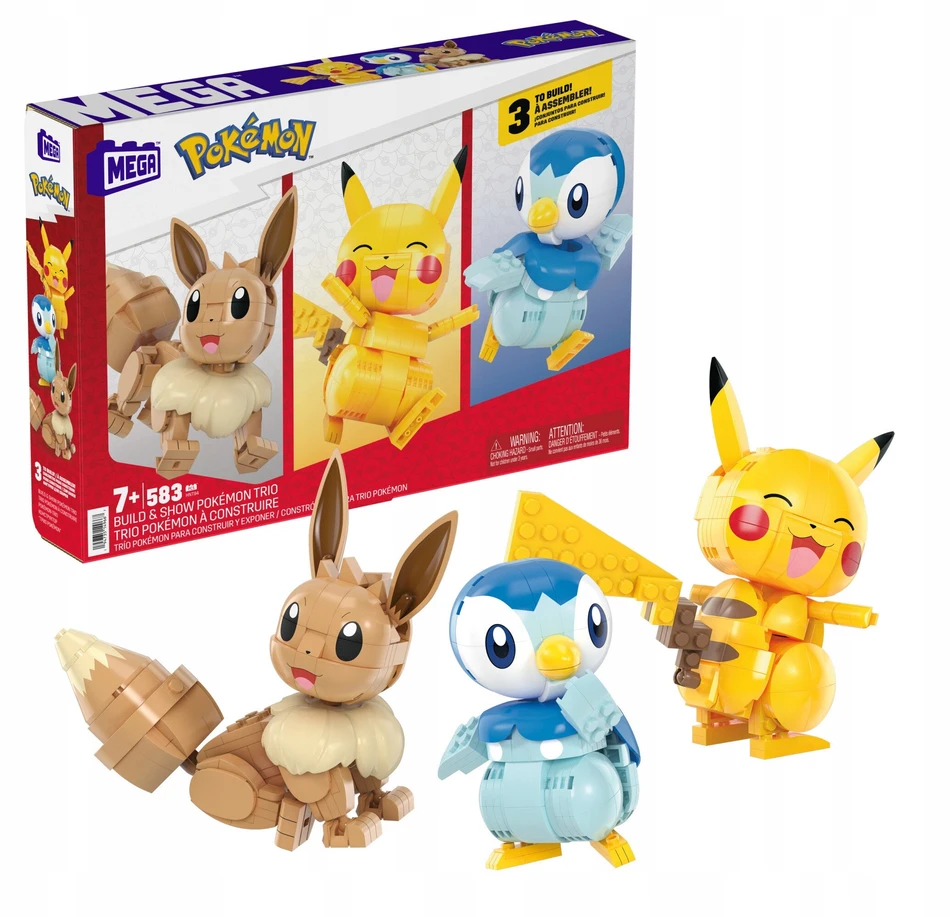 Mega Pokemon - Trio Pokemonów do zbudowania 3-pak