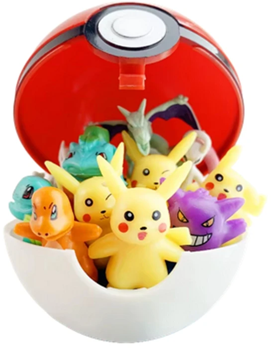 Mega POKEMON rinkinys: 24 figūrėlės + POKEBALLAS | Dovana gerbėjams