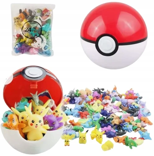 Mega POKEMON rinkinys: 24 figūrėlės + POKEBALLAS | Dovana gerbėjams