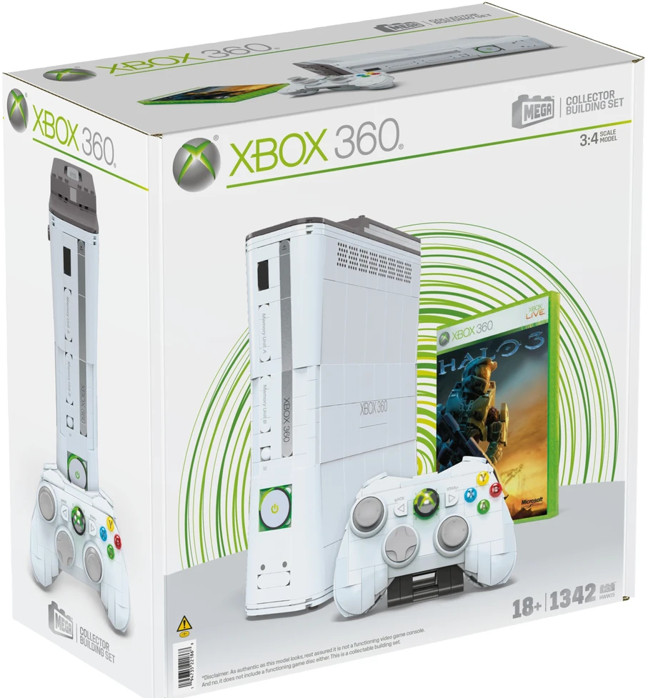 Mattel MEGA Microsoft XBOX 360 konstruktorius konsolės replika