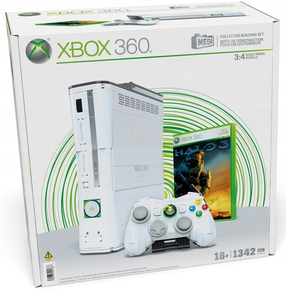 Mattel MEGA Microsoft XBOX 360 konstruktorius konsolės replika