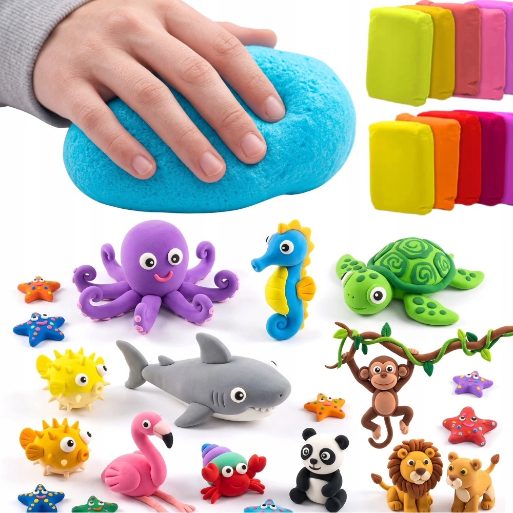Mega putų molio rinkinys 36 spalvos + įrankiai Plastikinis molis VAIKŲ DIENA