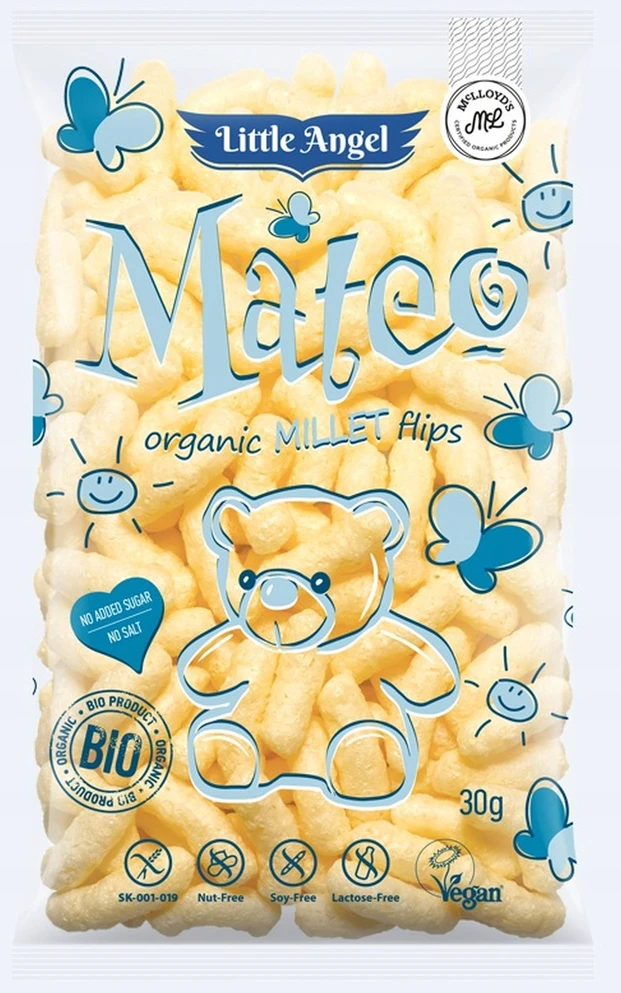 Mega Set 10x Organic Little Angel kukurūzų traškučiai 30 g 7 m+