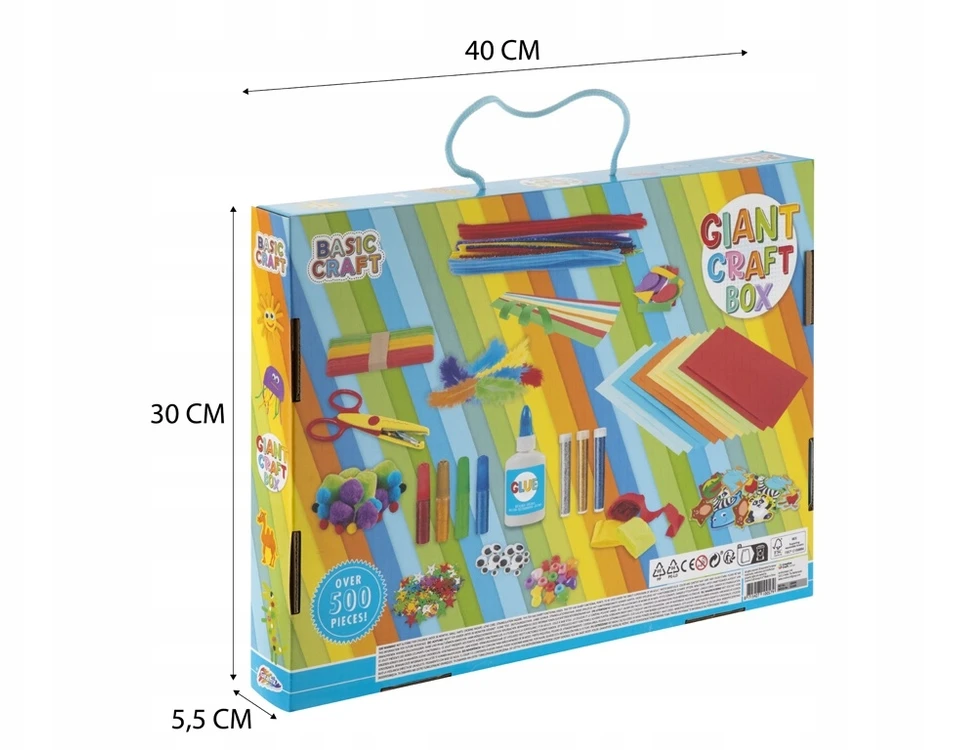 MEGADIDI MEGA KŪRYBINIS RINKINYS Meninis 500 elementų Scrapbooking lagaminas