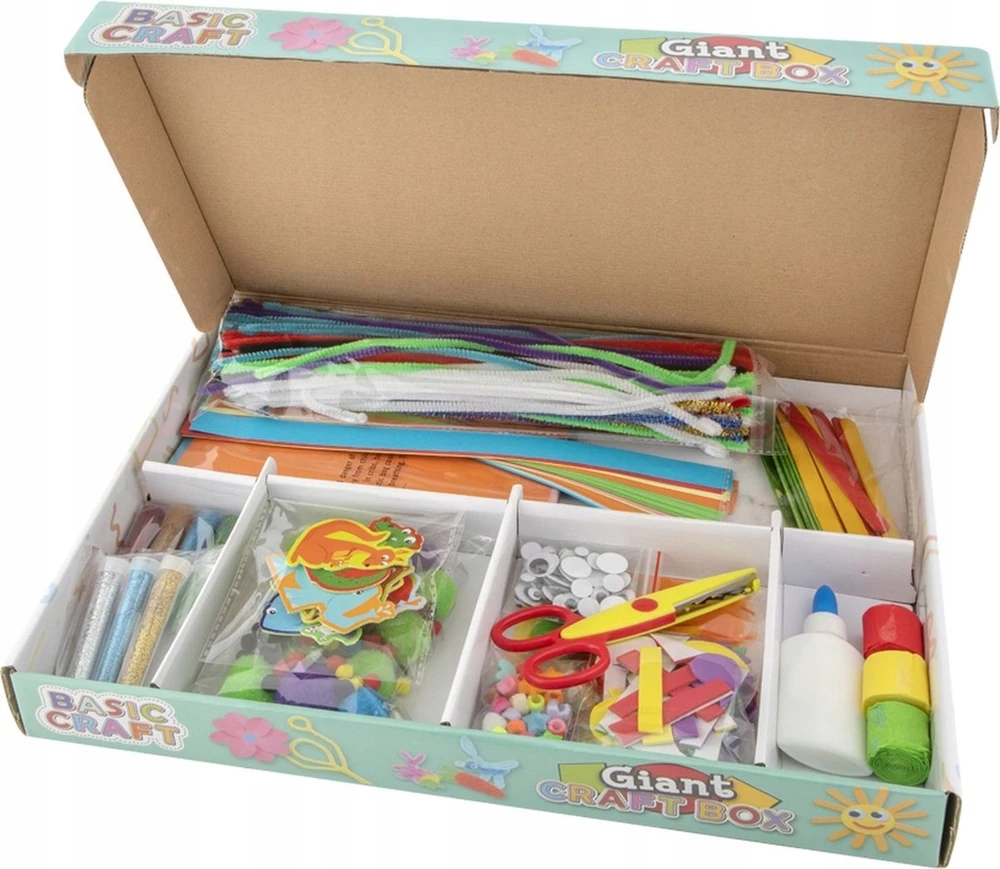 MEGADIDI MEGA KŪRYBINIS RINKINYS Meninis 500 elementų Scrapbooking lagaminas