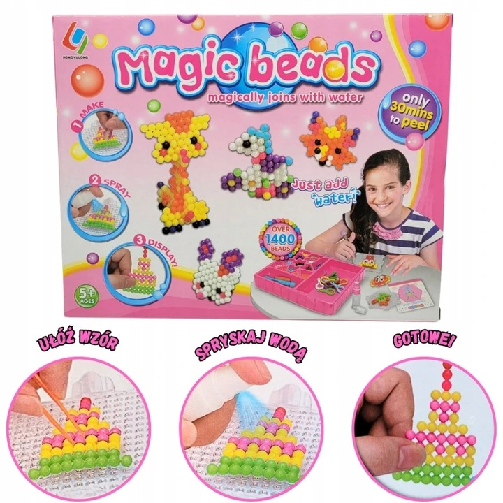 Megadidi WATER BEADS rinkinys 1400 vnt CREATIVE AQUA JEWELS karoliukai BEADS