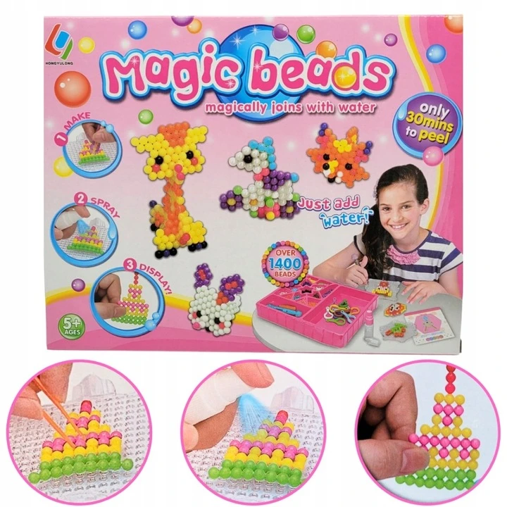 Megadidi WATER BEADS rinkinys 1400 vnt CREATIVE AQUA JEWELS karoliukai BEADS