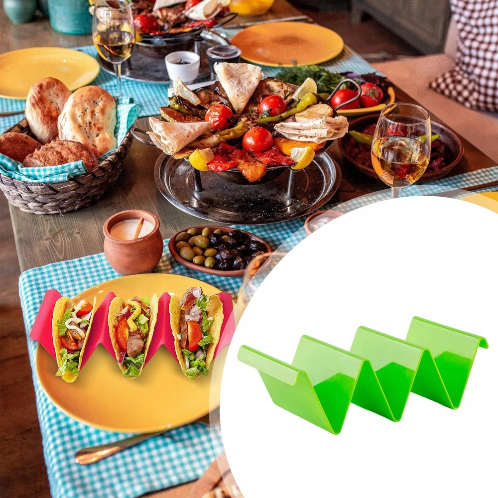 Meksikietiškas taco laikiklio stovas, furšetai Virtuvės įrankių organizavimas, Žalias cafe
