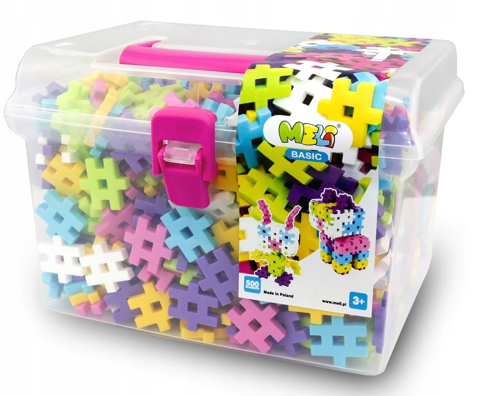 Kelioninis rinkinys Meli Basic Pink 500 el.