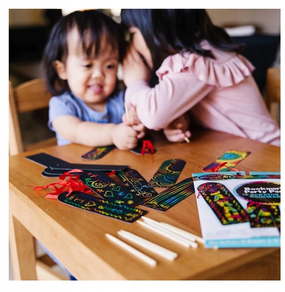 MELISSA & DOUG 12vnt SCRATCH PARTY ŽYMES SCRATCH ART PARTY PACK