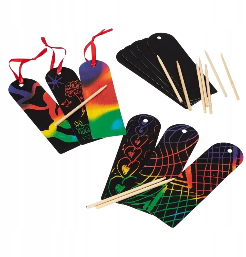 MELISSA & DOUG 12vnt SCRATCH PARTY ŽYMES SCRATCH ART PARTY PACK