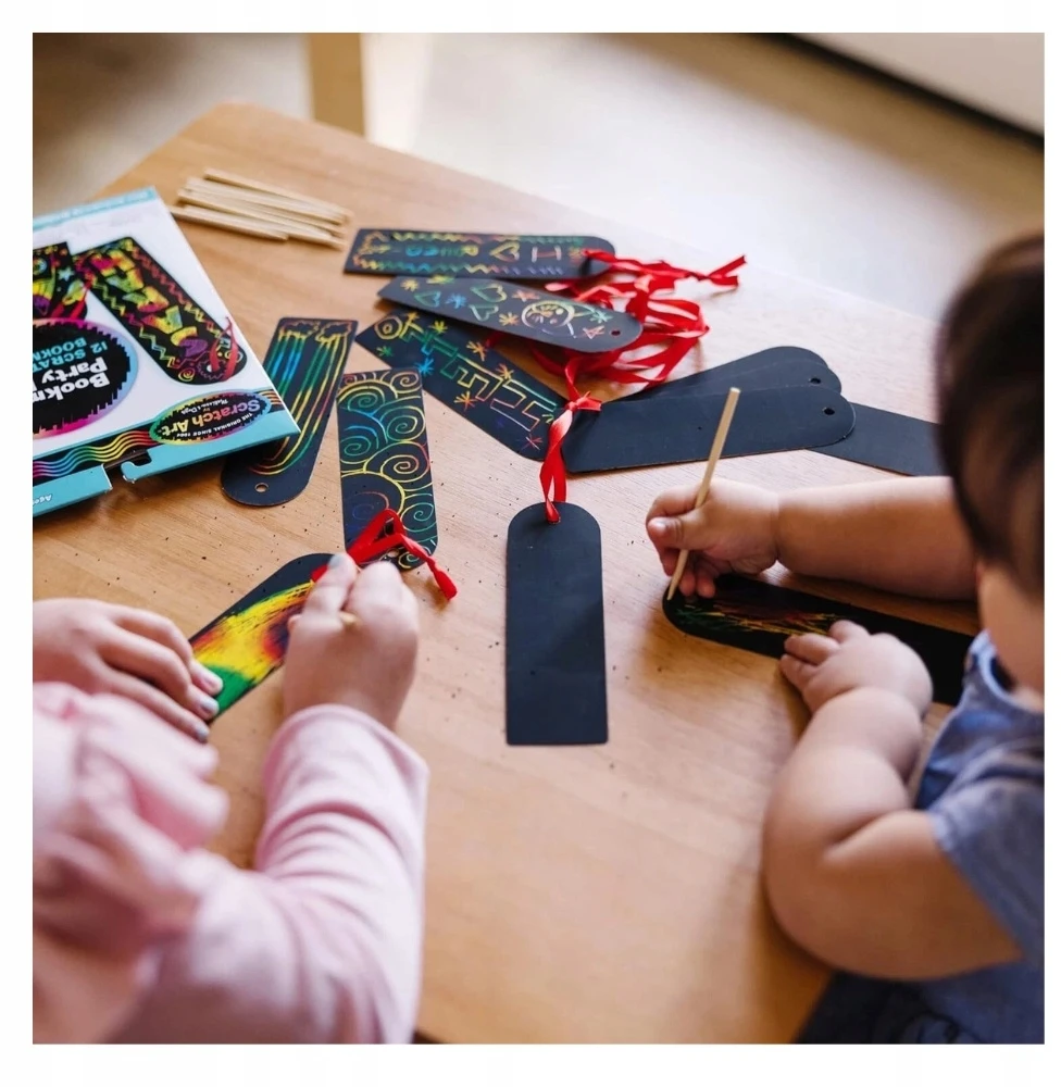 MELISSA & DOUG 12vnt SCRATCH PARTY ŽYMES SCRATCH ART PARTY PACK