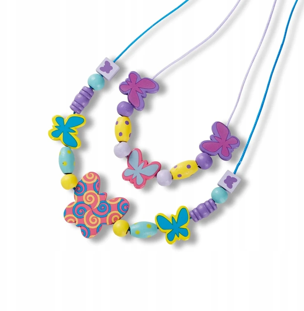 Melissa & Doug Didelis MelissaDoug medinių karoliukų apyrankių karolių rinkinys